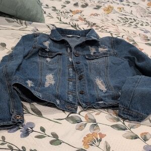Highway Jeans Blue Distressed Jean Jacket